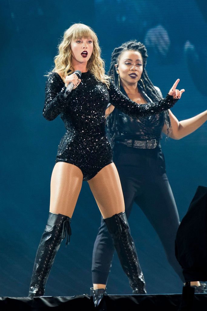 Taylor Swift Is A Statuesque Beauty In Glittering Bodysuit And Thigh