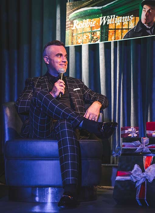 Robbie Williams Christmas album launch