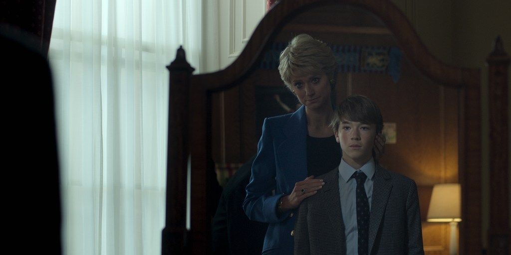 Senan West as young Prince Charles in The Crown
