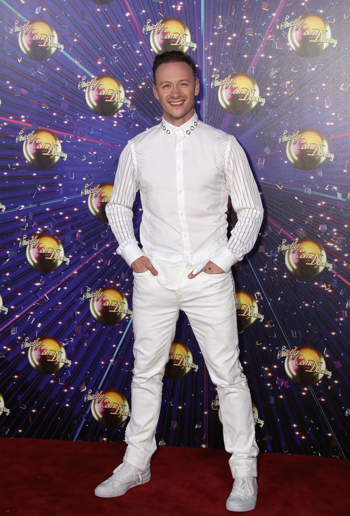 Kevin Clifton white shirt and trousers