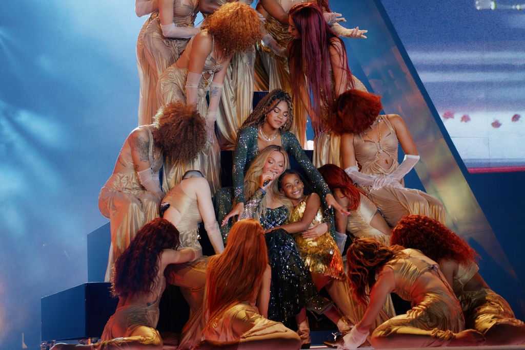 Global icon, Beyoncé, on stage on the opening night of her COWBOY CARTER TOUR, with a historic sold-out performance at SoFi Stadium in Los Angeles. She has four additional performances at the SoFi Stadium through May 9