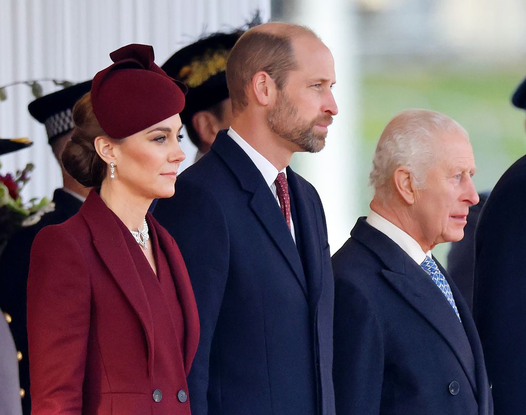 Kate Middleton, Prince William and King Charles at the Ceremonial Welcome