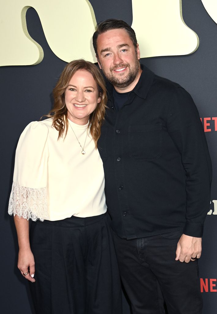 Lucy Duke and Jason Manford standing together