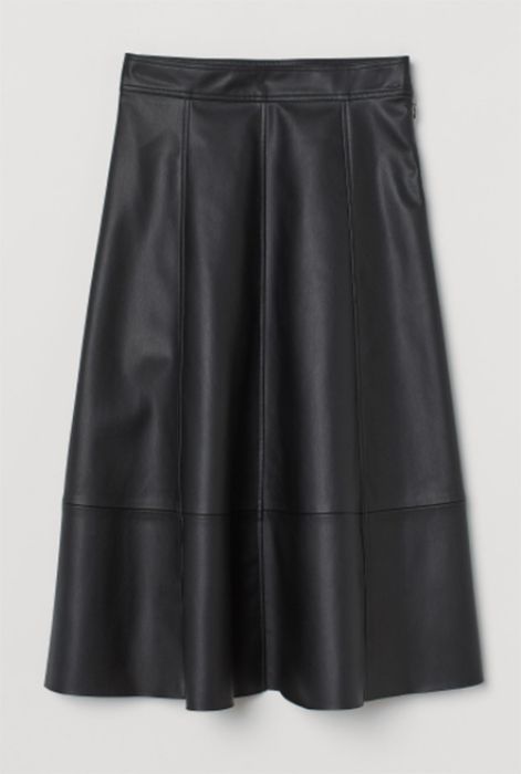 faux leather skirt hm