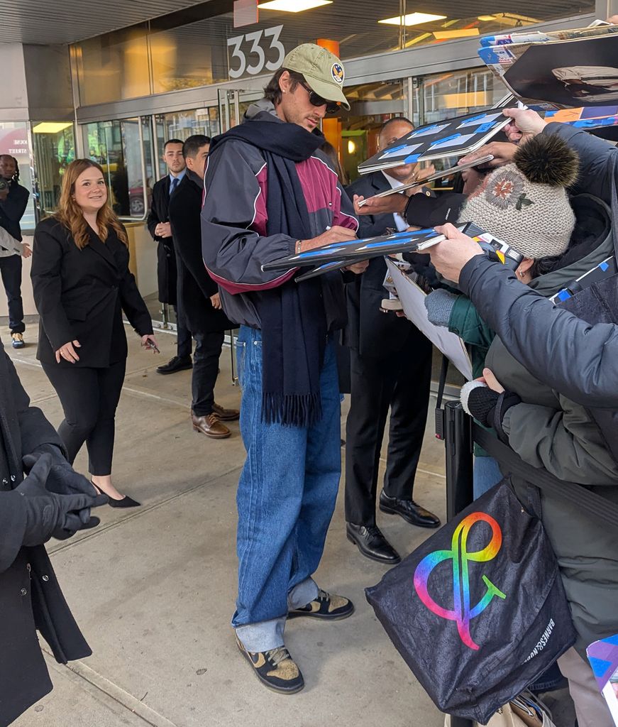 Jacob Elordi is seen on December 1, 2025 in New York City