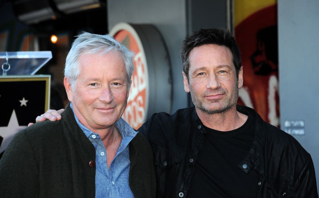 David Duchovny and brother Daniel Duchovny attend his star on the Hollywood Walk of Fame ceremony