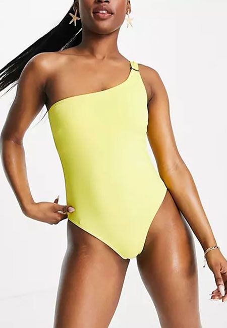 yellow asos swimsuit