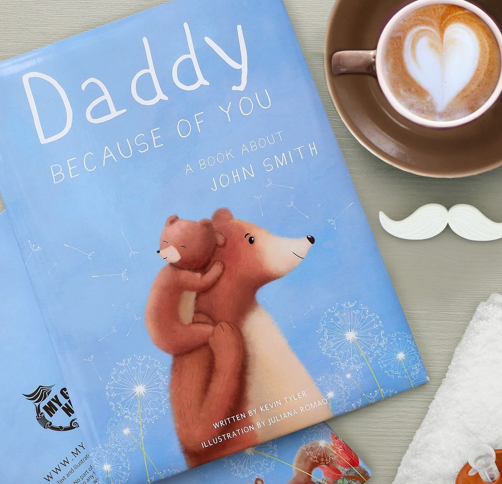 Personalised Daddy Book 'Because Of You'
