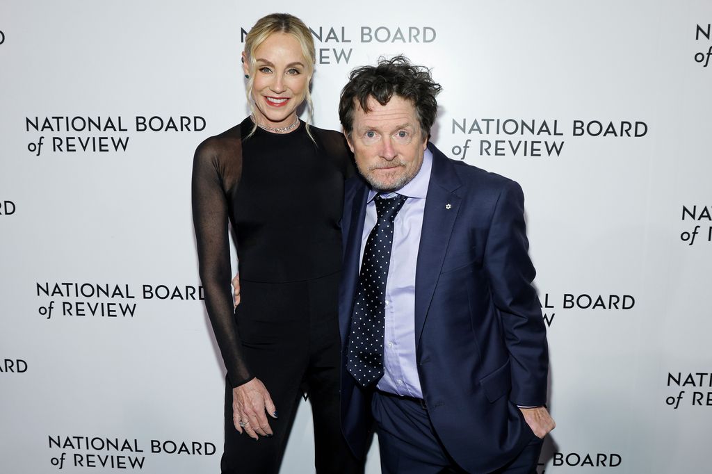 michael j fox and wife tracy pollan national board of review awards gala 2024