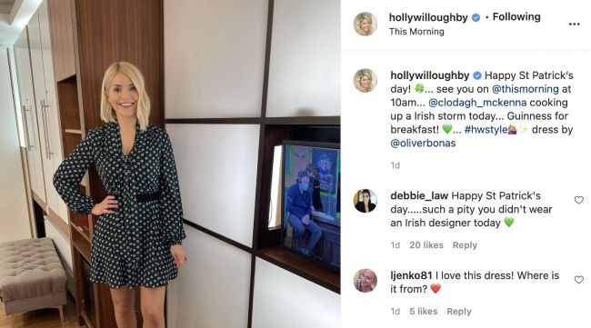 holly willoughby insta mistake