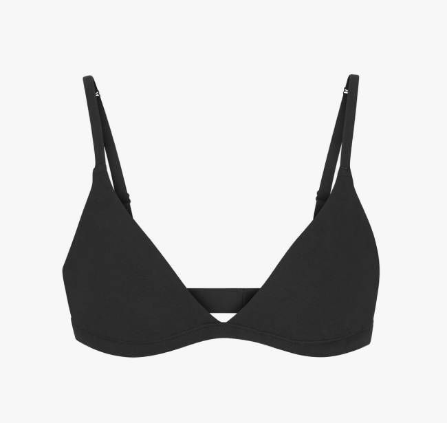 skims cotton bra onyx