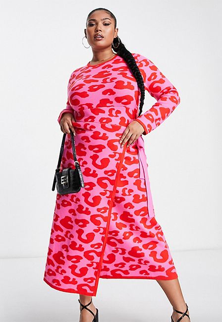 never fully dressed pink leopard print dress