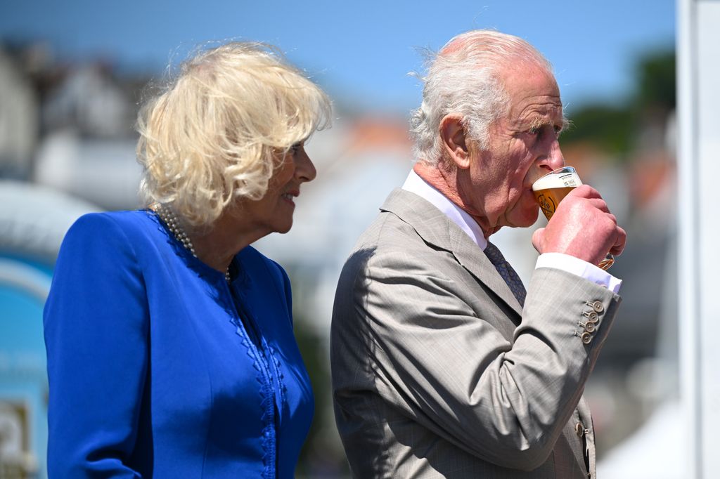 King Charles tries 'Charles' Golden Ale Beer