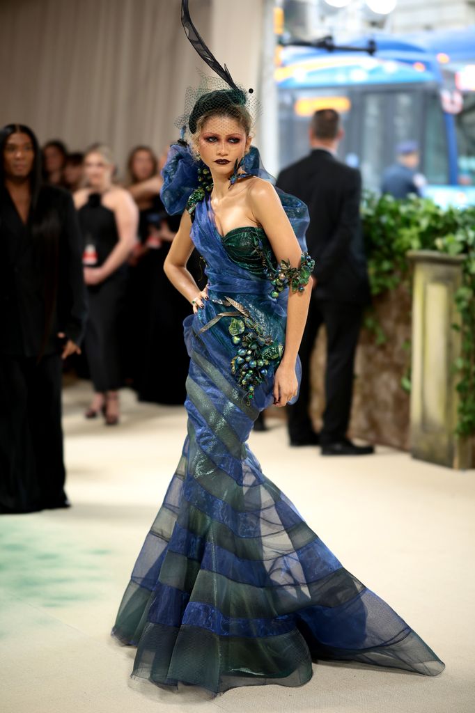 Zendaya in galliano gown