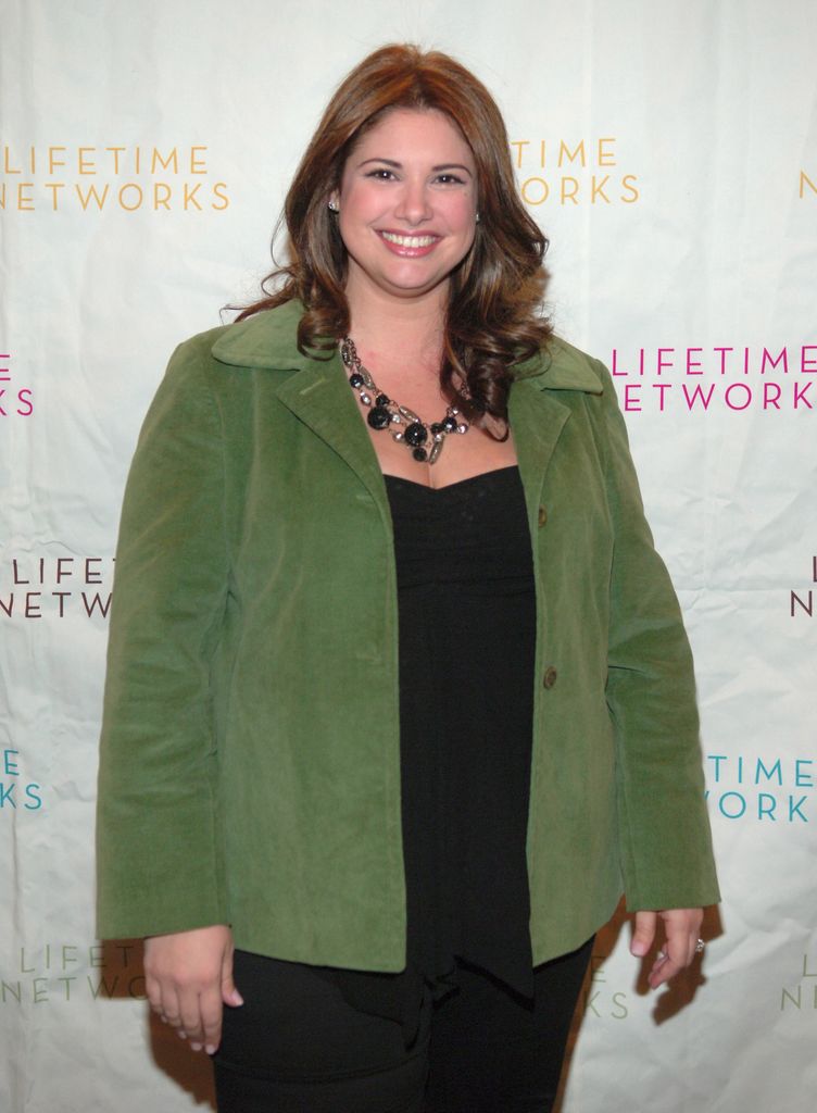 Alessandra Rampolla before her weight loss surgery in a green jacket