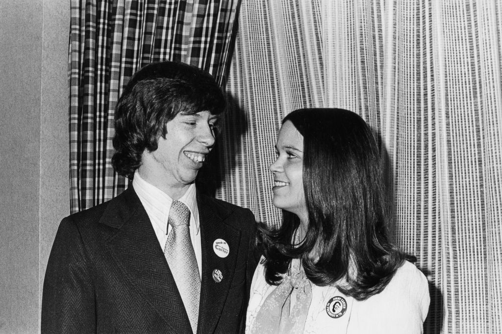 American politician and Presidential candidate Jimmy Carter's son Donnell "Jeff" Carter and his wife Annette Jene Davis campaigning for Jimmy Carter, Philadelphia, Pennsylvania, 1976.