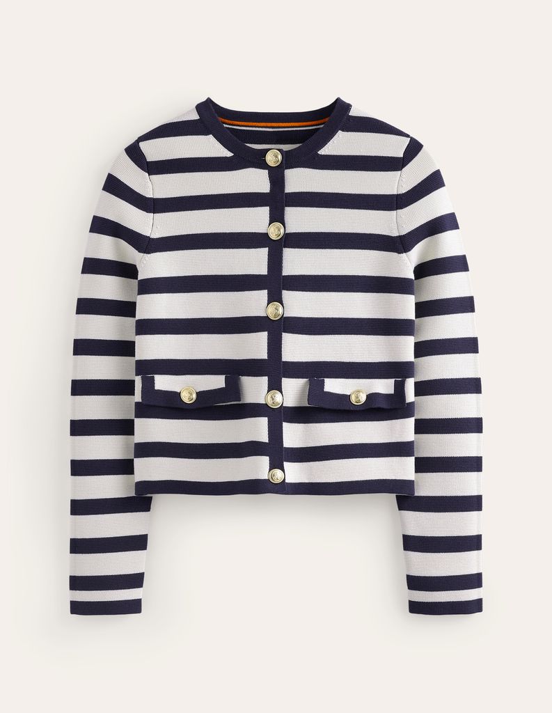 Boden striped cardigan as seen on cat deeley on this morning