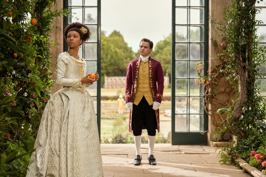 India Amarteifio as Young Queen Charlotte, Sam Clemmett as Young Brimsley