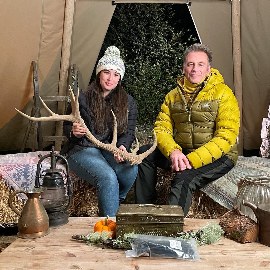Megan with her stepfather Chris Packham