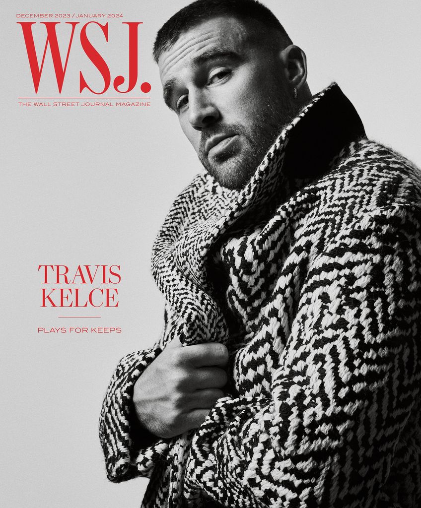 Travis Kelce appears on the cover of the WSJ. Magazine's December/January 2024