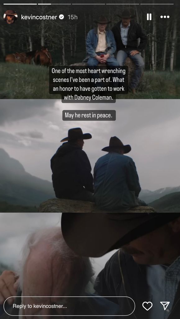 Kevin Costner mourns Yellowstone costar in emotional post HELLO!