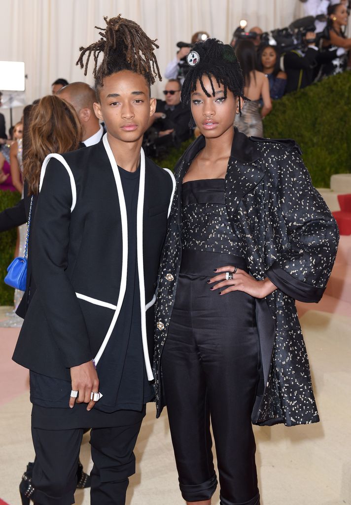 Jaden Smith and Willow Smith arrive for the "Manus x Machina: Fashion In An Age Of Technology" Costume Institute Gala at Metropolitan Museum of Art on May 2, 2016 in New York City.