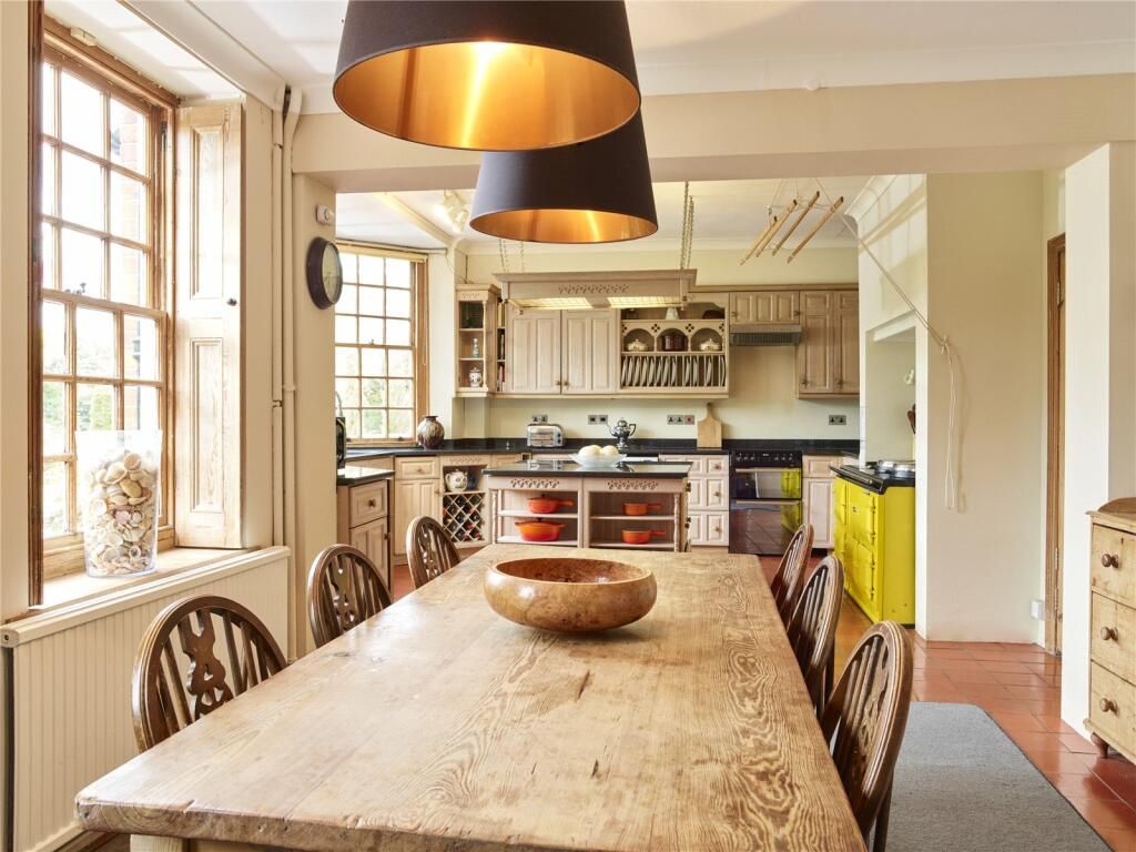 The kitchen at Aston Tirrold manor house in Oxford