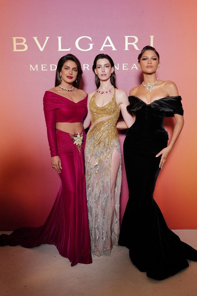 Priyanka Chopra Jonas, Anne Hathaway and Zendaya attend the Bulgari Mediterranea High Jewelry 