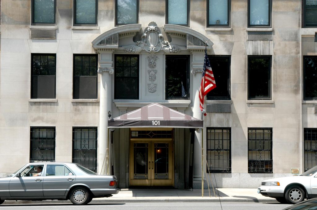 Exterior of Harrison Ford's Apartment Building at 101 Central Park West in New York City, New York, United States