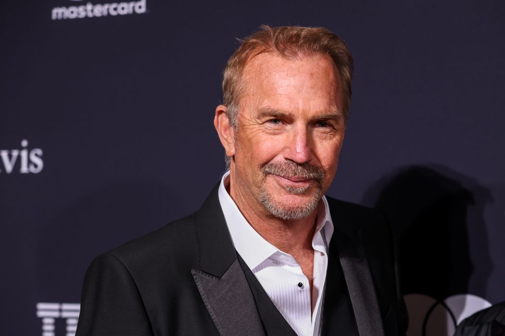 Kevin Costner arrives at the Pre-Grammy Gala held at The Beverly Hilton on February 4, 2023 
