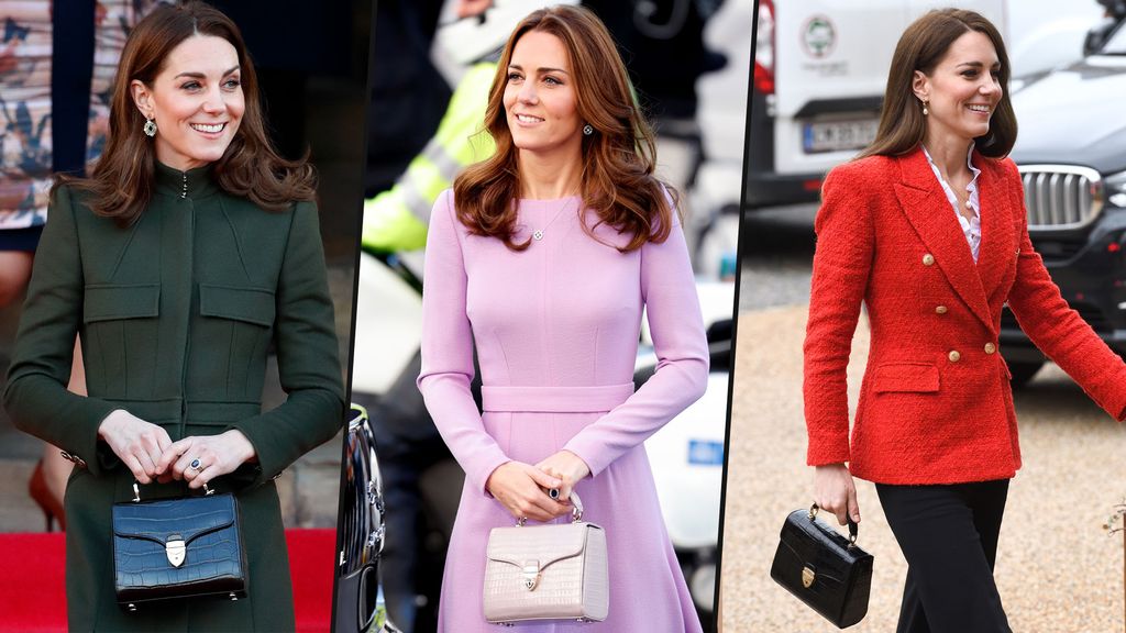 Kate Middleton carrying the Aspinal Mayfair bag