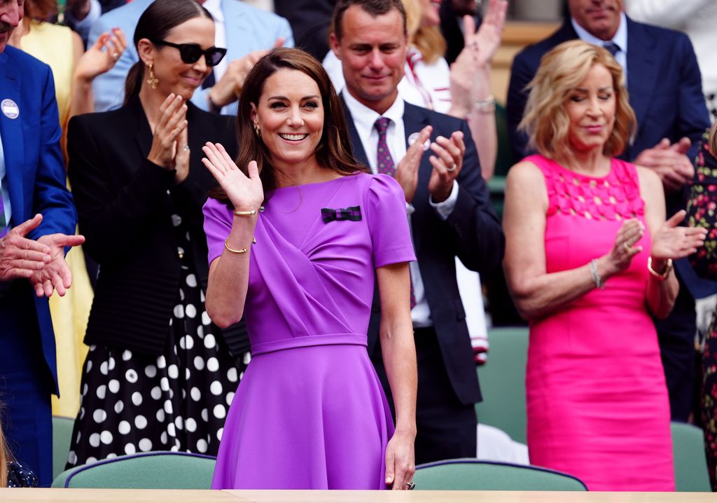 The Princess of Wales in the royal box on day fourteen of the 2024 Wimbledon Championships at the All England Lawn Tennis and Croquet Club, London. Picture date: Sunday July 14, 2024. 