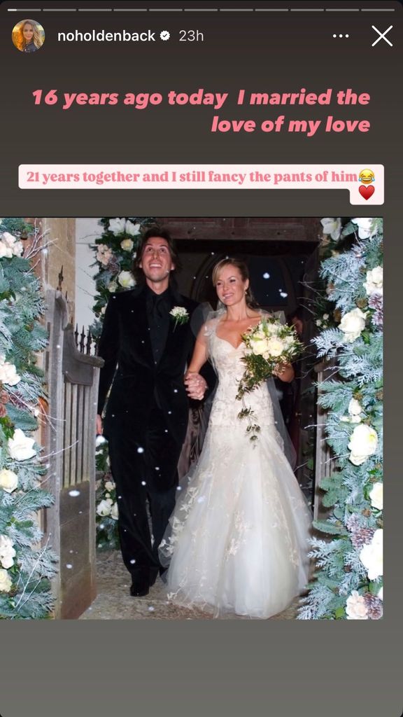 Amanda shared a sweet throwback picture to commemorate the special day