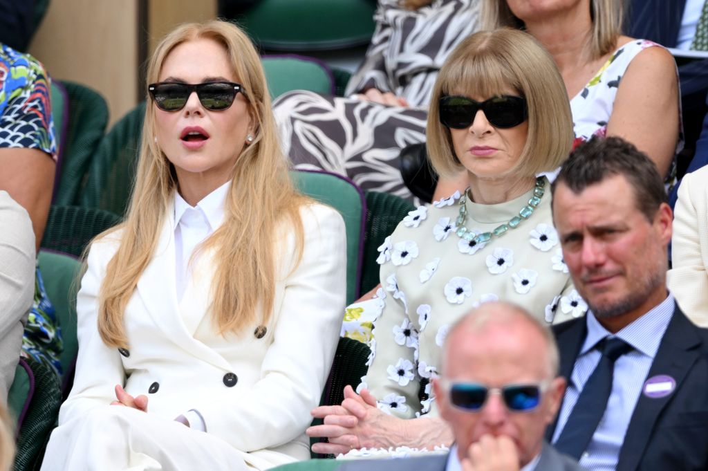 nicole kidman at wimbledon next to anna wintour
