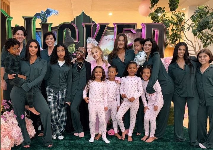 All of the Kardashians joined together for a pyjama party