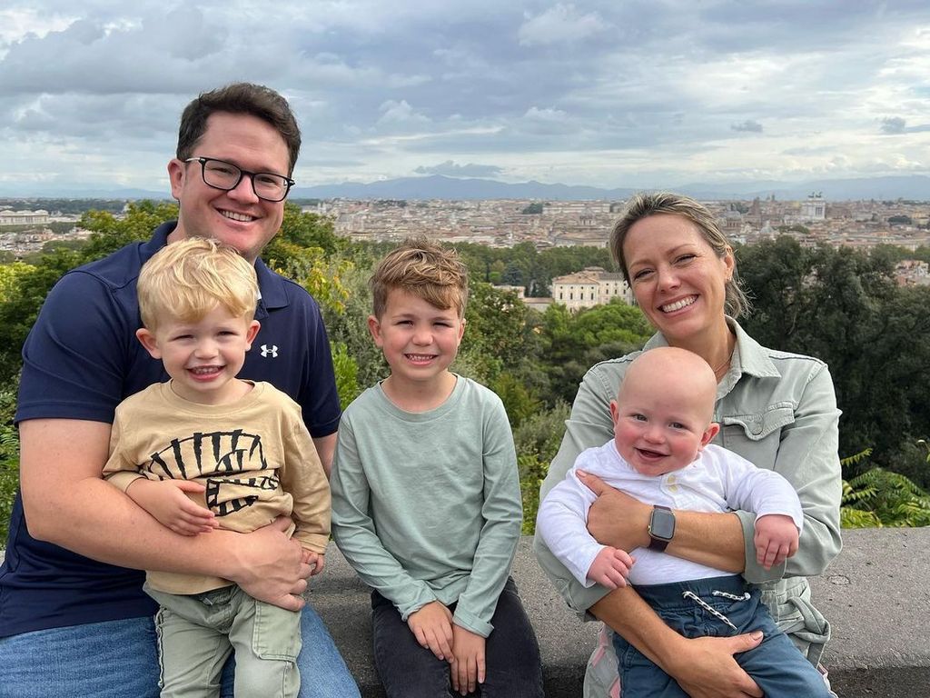 Dylan Dreyer and her husband Brian Fichera and their sons