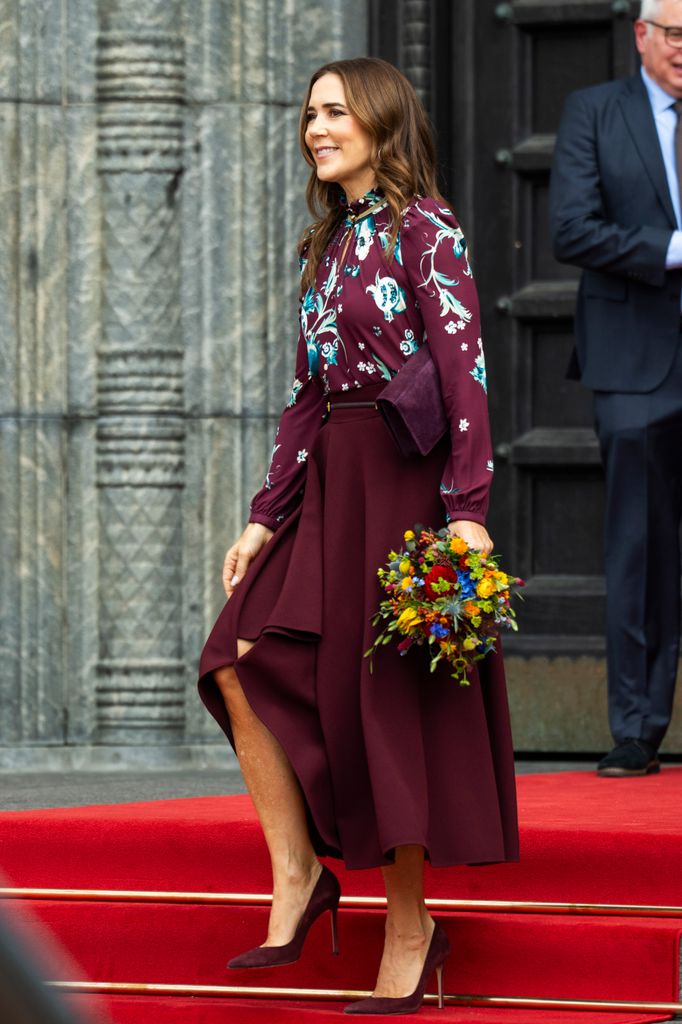COPENHAGEN, DENMARK - OCTOBER 6: Queen Mary of Denmark attends the presentation of the 2025 Christmas stamp on October 6, 2025 in Copenhagen, Denmark. (Photo by Martin Sylvest Andersen/Getty Images)