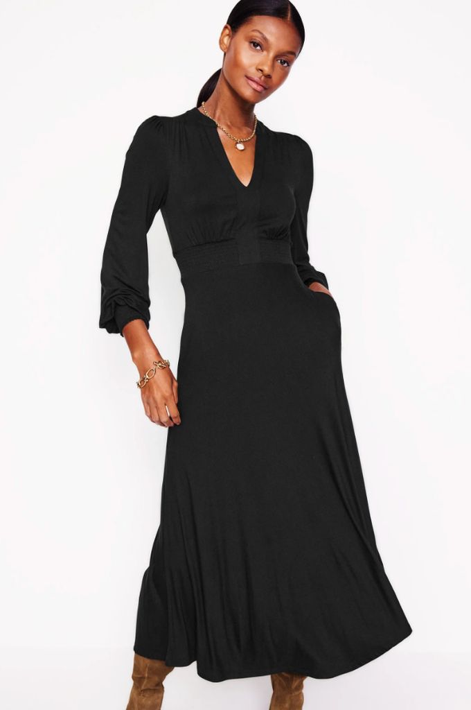 Boden black funeral dress