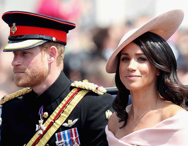 Meghan Markle wearing pink outfit at Trooping the Colour 2018