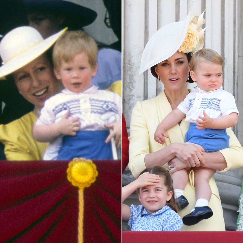 Prince Louis wore Prince Harry's white and blue outfit for his balcony debut back in 2019