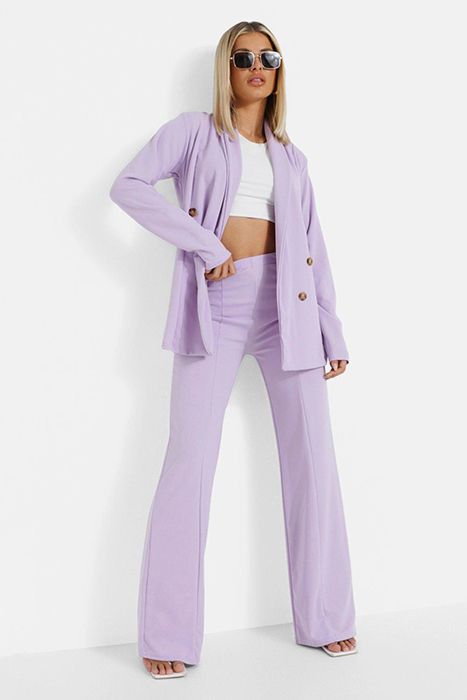 purple suit boohoo