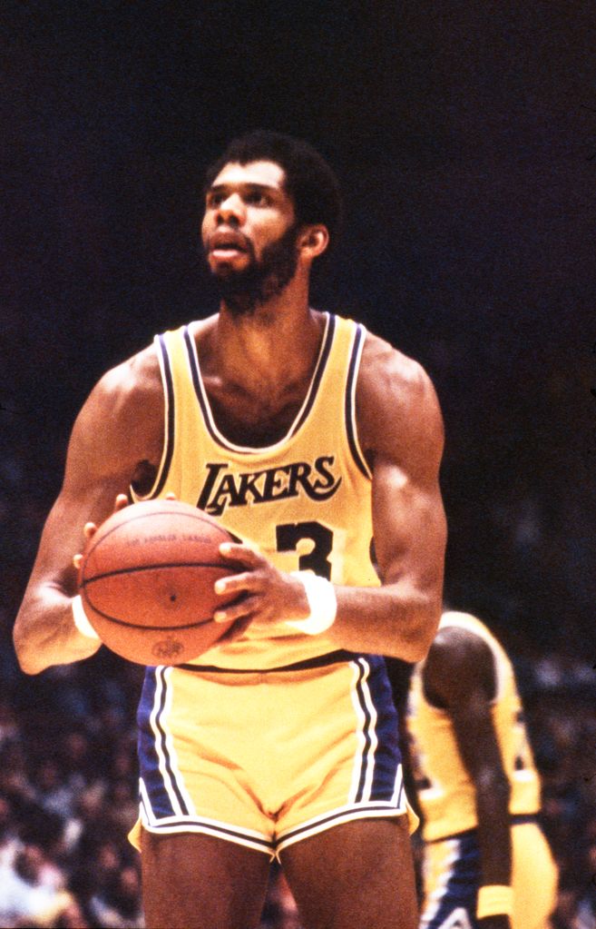 Kareem Abdul Jabbar (born Ferdinand Lewis Alcindor Jr), of the Los Angeles Lakers, in 1982
