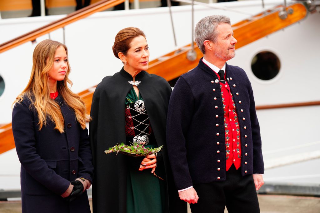 King Frederik and Queen Mary in traditional outfits on Faroe Islands