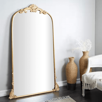 home depot standing gold floor mirror litton lane