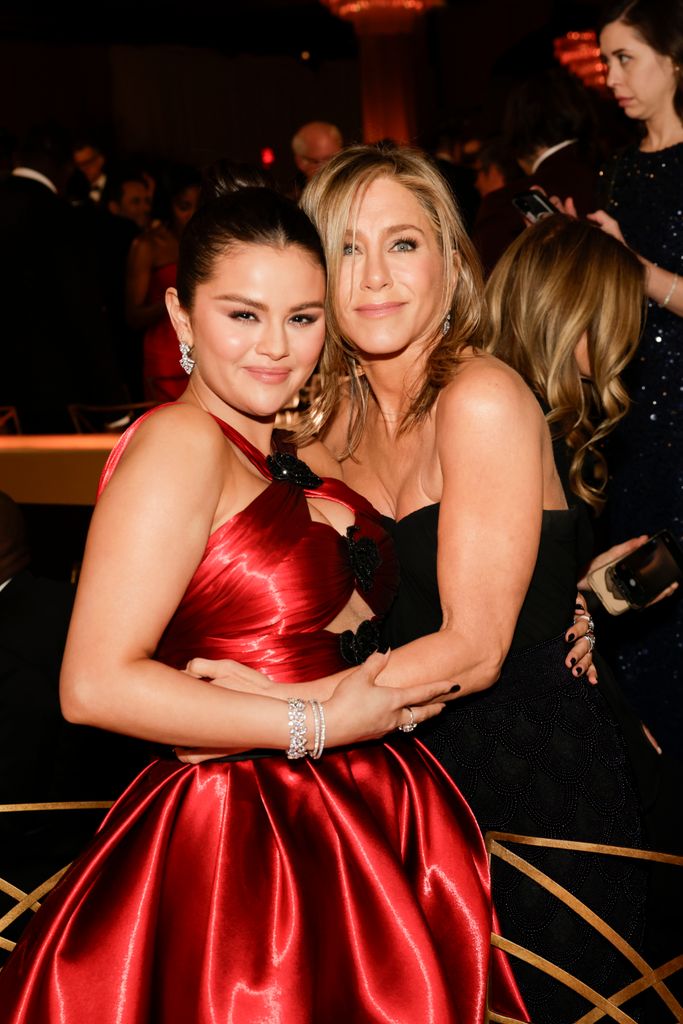 Selena Gomez matched Jen's glam Golden Globes energy