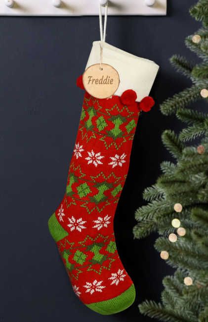 best christmas stocking personalised fair isle