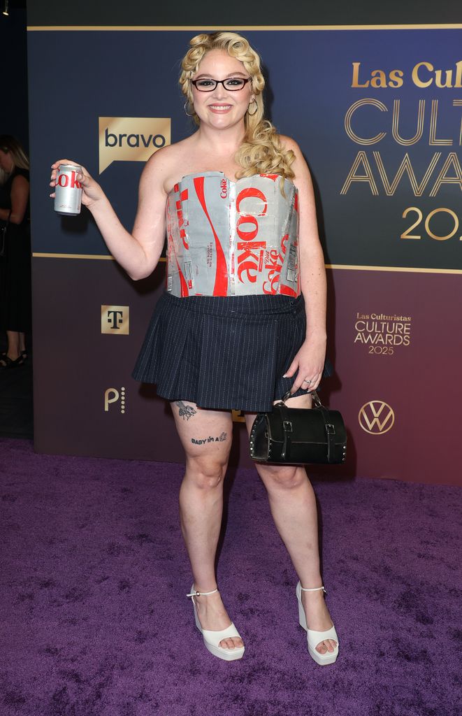 Meg showed up to the red carpet with a Diet Coke can