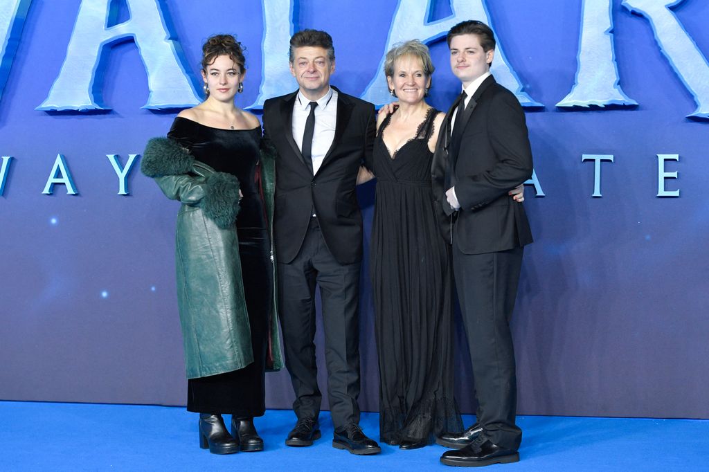 Ruby Ashbourne Serkis, Andy Serkis, Lorraine Ashbourne and Louis Ashbourne Serkis attending the Avatar: The Way Of Water World Premiere in London, England, on December 06, 2022