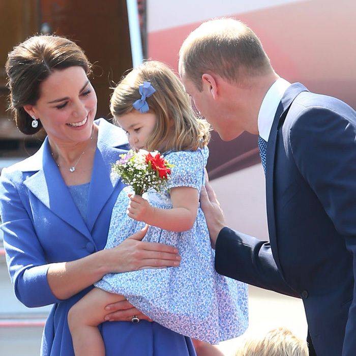 prince william pats charlotte back