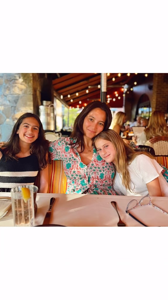 Emma Heming Willis pictured out for dinner with her two daughters Mabel and Evelyn Willis